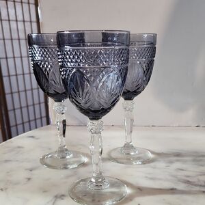 Vintage | Amethyst Cristal Darques Water Goblets Set 4